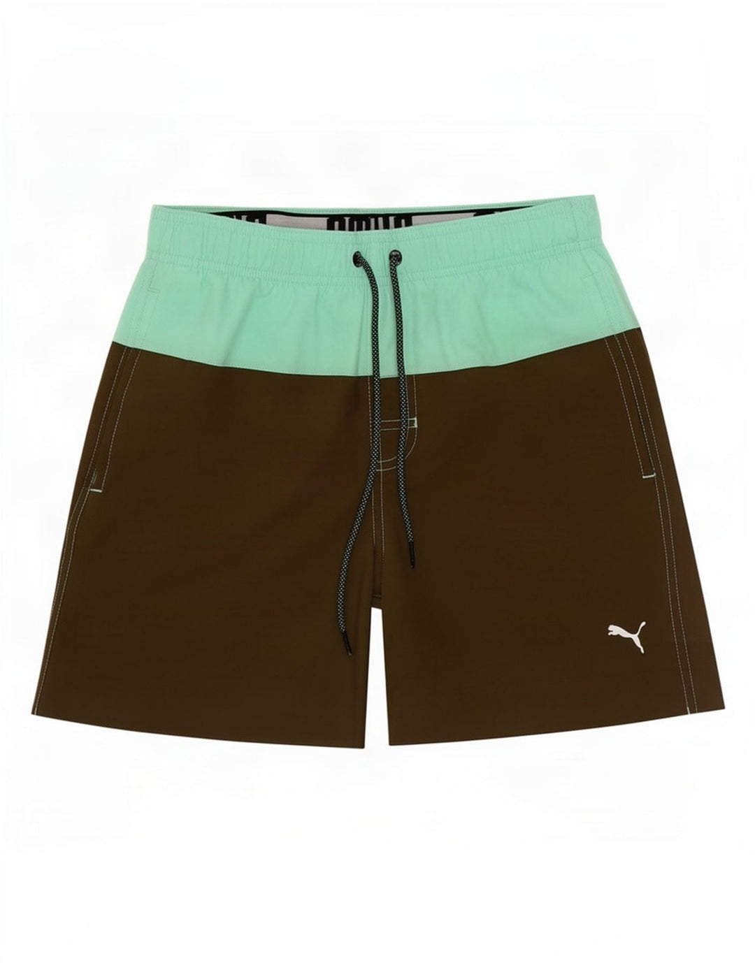 Puma Short de Bain Graphique XS Homme Kaki Colorblock Polyester