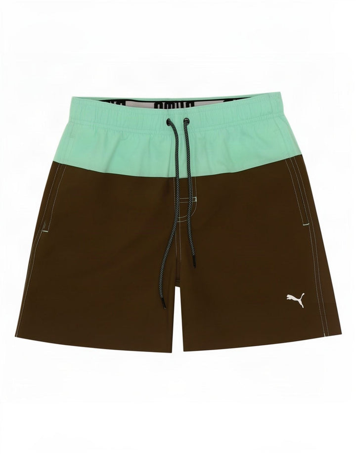 Puma Short de Bain Graphique XS Homme Kaki Colorblock Polyester
