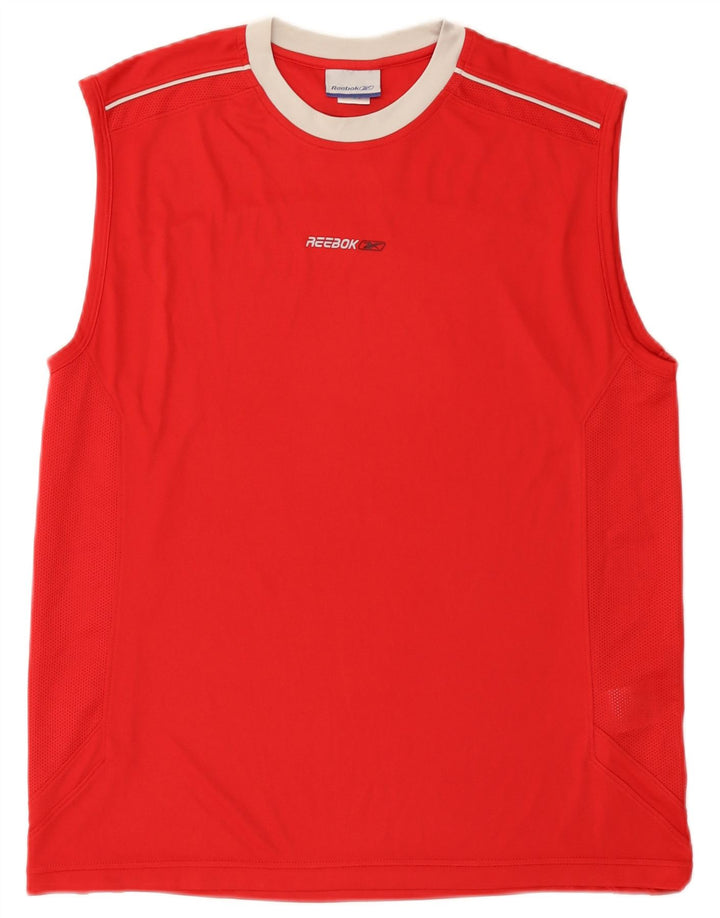 Reebok Débardeur Homme Rouge Moyen Polyester