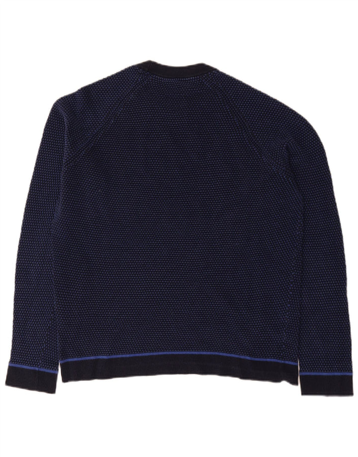 Ted Baker Pull à col rond pour homme Taille 6 2XL Bleu marine Colourblock