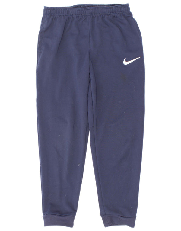 Nike Pantalon de survêtement Dri Fit pour garçon 6-7 ans Bleu marine Taille L