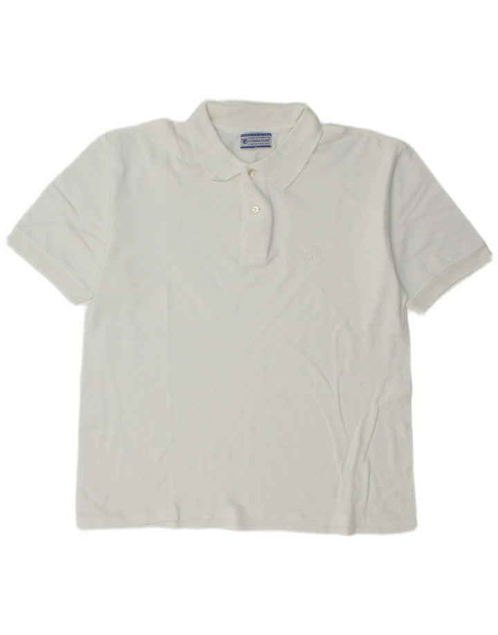 Polo Gymnasium Homme Blanc Moyen Coton