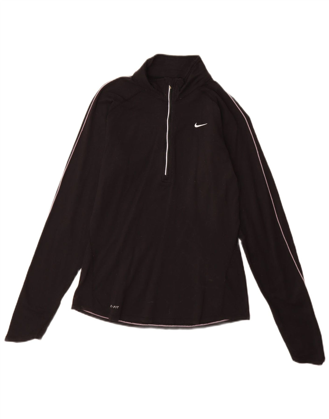 Nike Haut de survêtement Dri Fit pour femme UK 8/10 Petit nylon noir