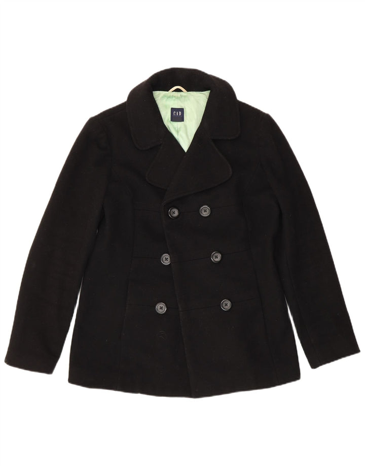 Gap Caban Femme UK 14 Laine Vierge Noire Moyenne