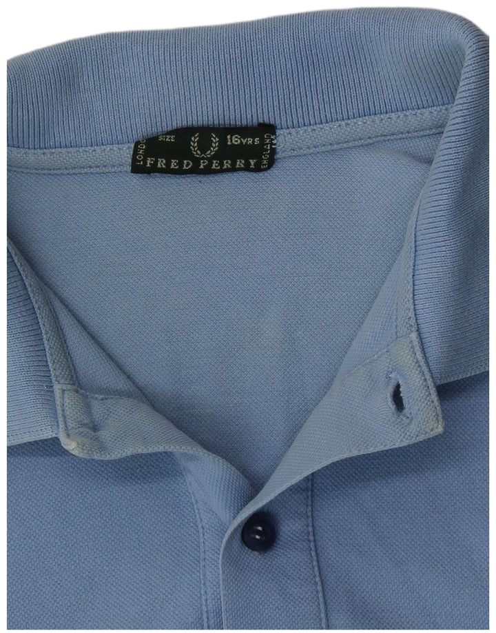 Fred Perry Polo Garçon 15-16 ans Bleu Coton