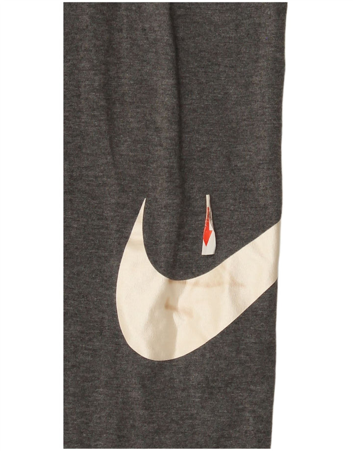 Leggings graphiques Nike pour femmes UK 12 coton moucheté gris moyen