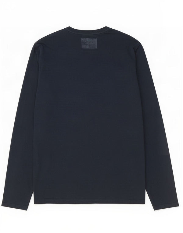 Superdry Haut Graphique à Manches Longues pour Homme en Coton Bleu Marine Large