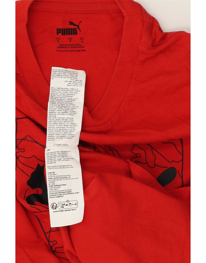 Puma T-Shirt Graphique Homme Petit Rouge Coton