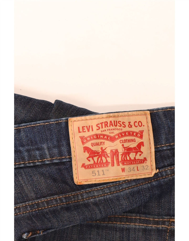 Levi's Jean Slim 511 Homme W34 L32 Bleu Marine Coton