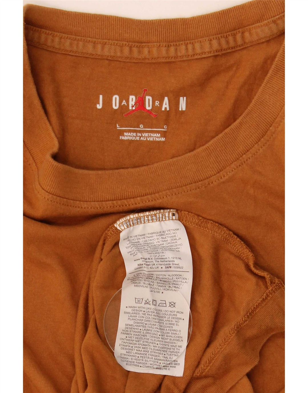 Jordan T-shirt pour homme en coton marron Taille L