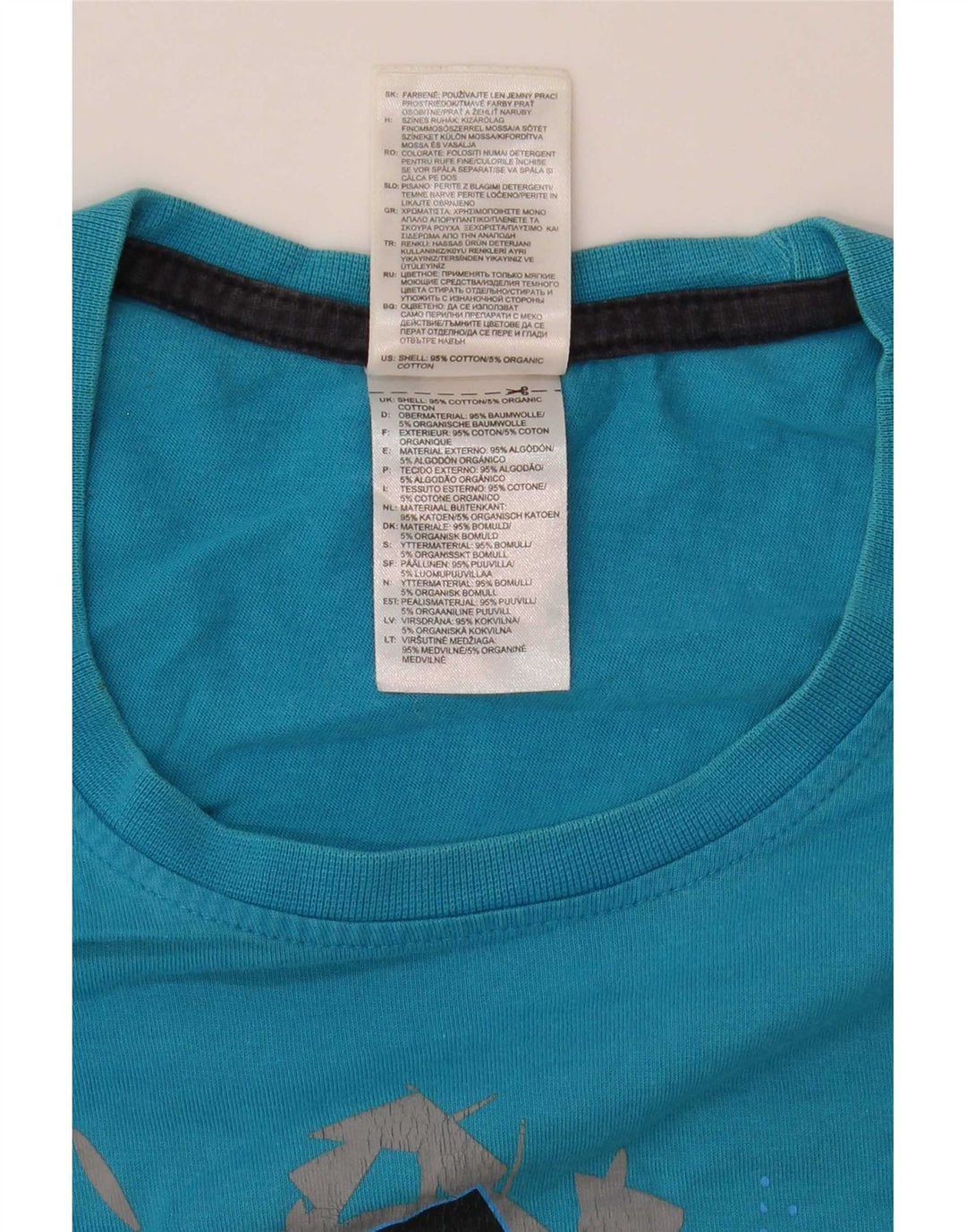 Adidas T-Shirt Graphique Homme Bleu Moyen Coton