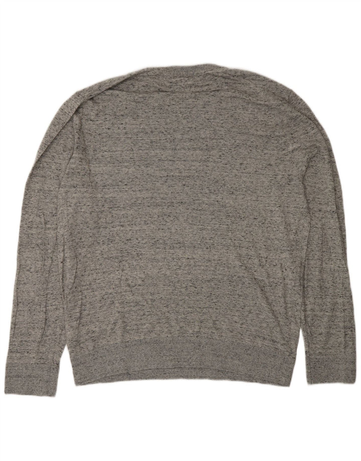 Gap Pull à col rond pour homme en coton moucheté gris grand