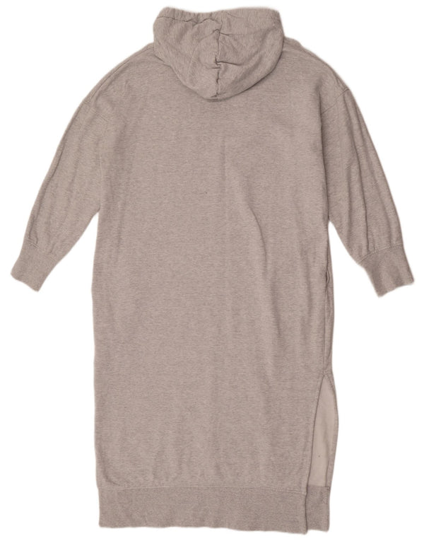 Cos Robe à capuche surdimensionnée pour femme UK 10 Petit coton moucheté gris