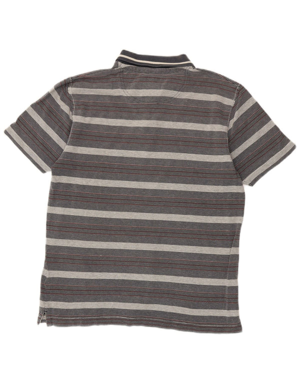 Polo Homme Fat Face Coton Rayé Gris Moyen