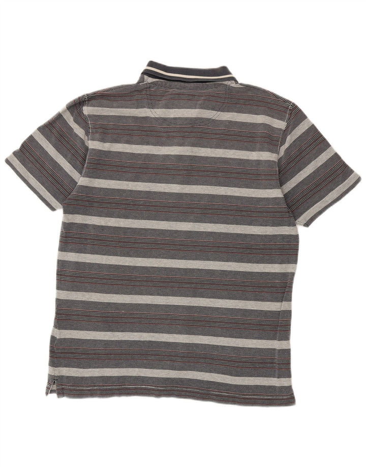 Polo Homme Fat Face Coton Rayé Gris Moyen