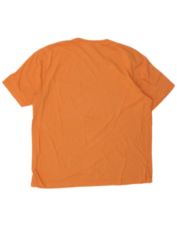 Izod T-Shirt Homme Haut Large Orange Coton