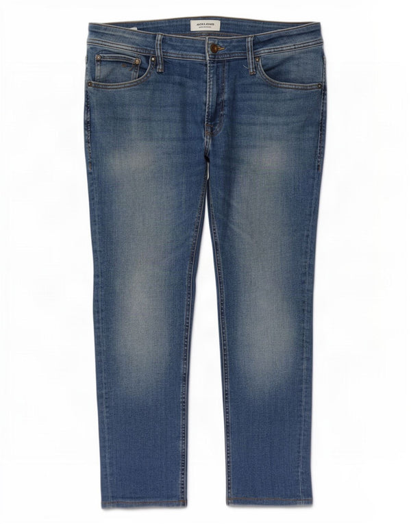 Jack & Jones Jean Slim Court W34 L26 Homme Bleu Coton