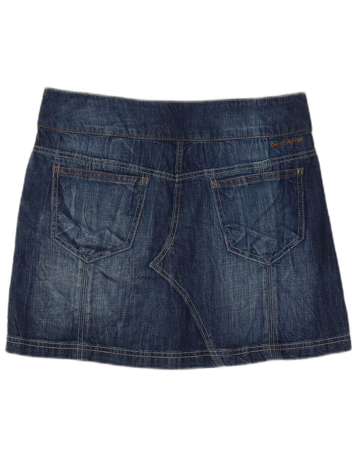 Dkny Mini jupe en jean pour femme US 8 Medium W32 Bleu