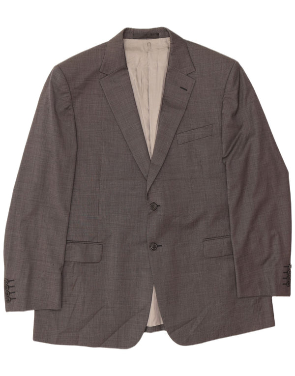 Marks & Spencer Veste Blazer 2 Boutons Homme UK 44 XL Laine Grise