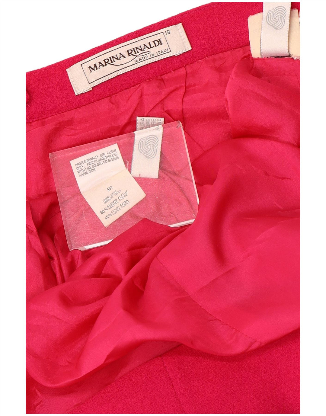 Marina Rinaldi Ensemble jupe 2 pièces 5 boutons pour femme Taille 19 Petit W32 Rose