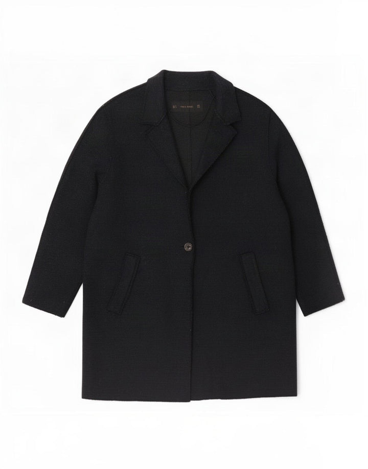 Zara Manteau Femme UK 16 Large Bleu Marine