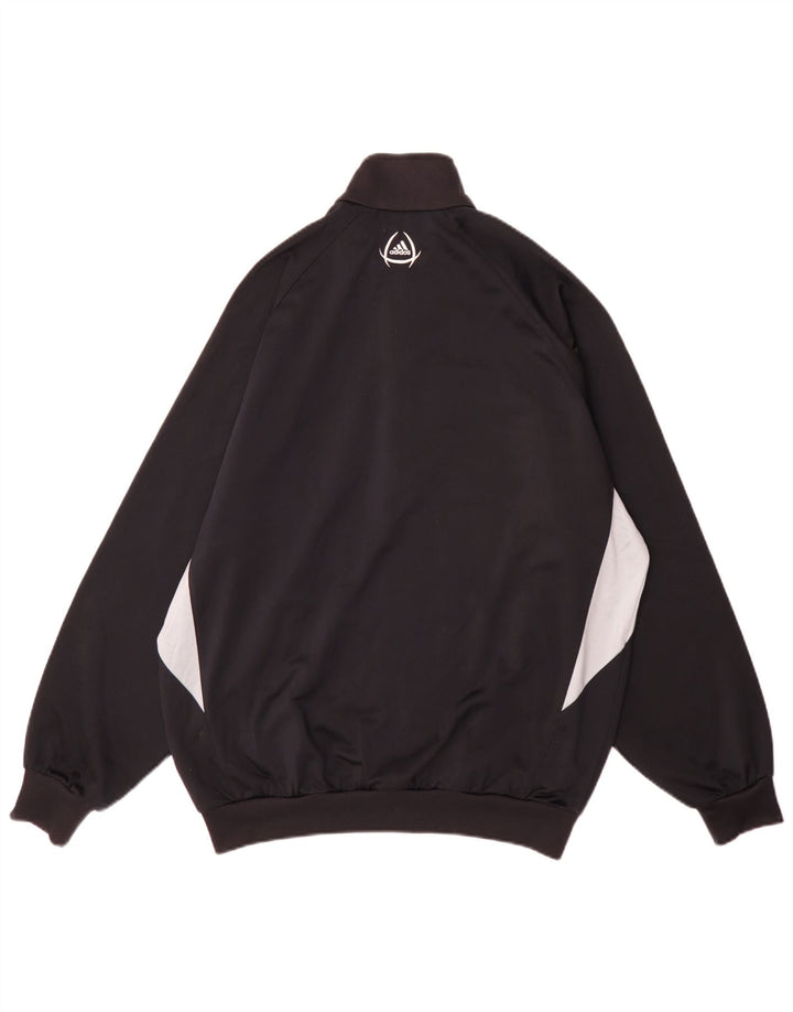 Adidas Veste de survêtement pour homme UK 42/44 Large Noir Colourblock Polyester