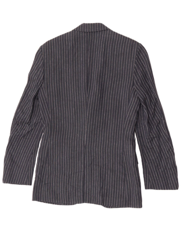 Marks & Spencer Veste blazer à 2 boutons pour homme UK 34 XS Bleu marine à fines rayures