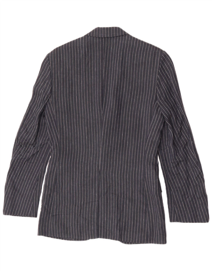 Marks & Spencer Veste blazer à 2 boutons pour homme UK 34 XS Bleu marine à fines rayures