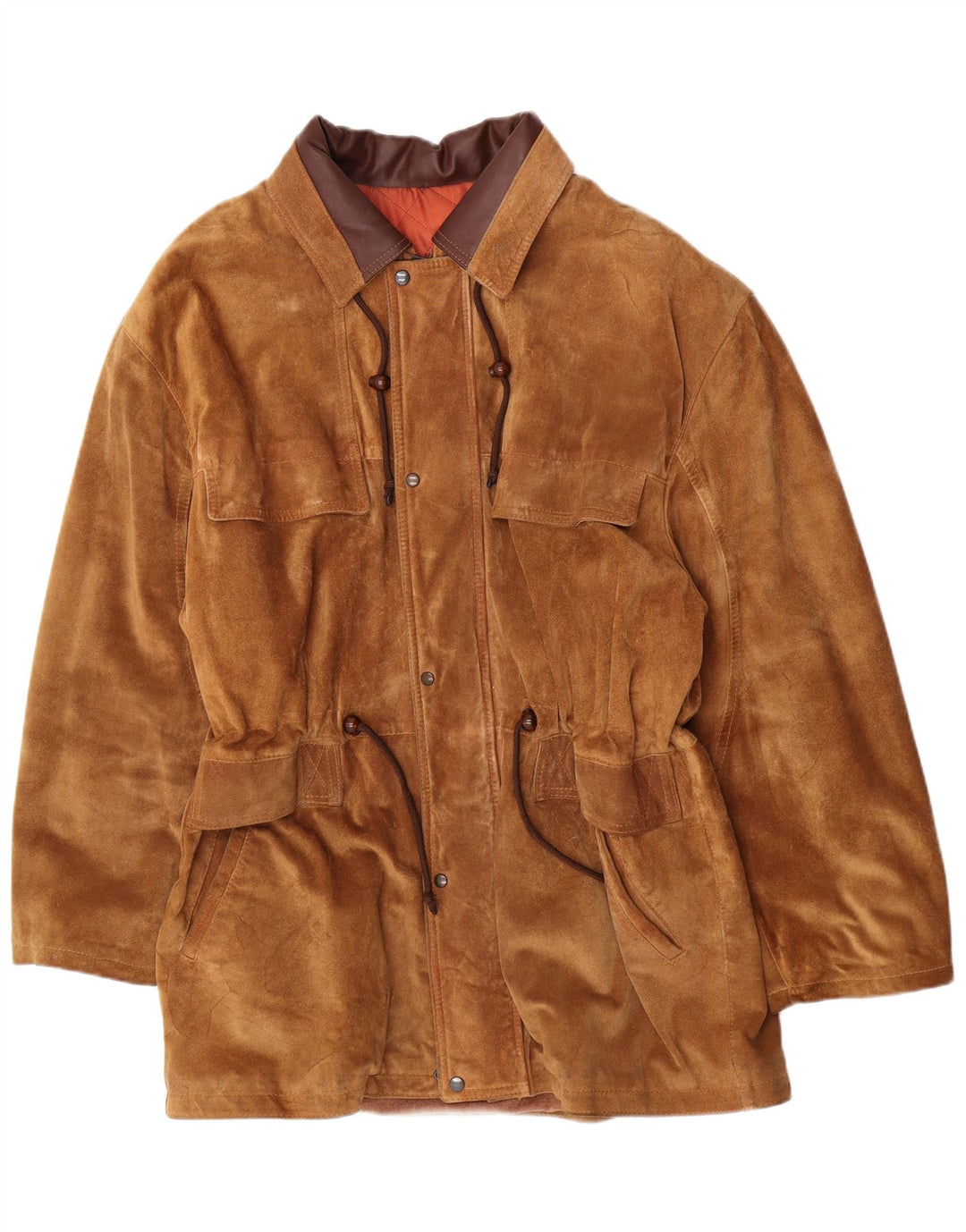 veste en daim homme vintage UK 38 Brun moyen