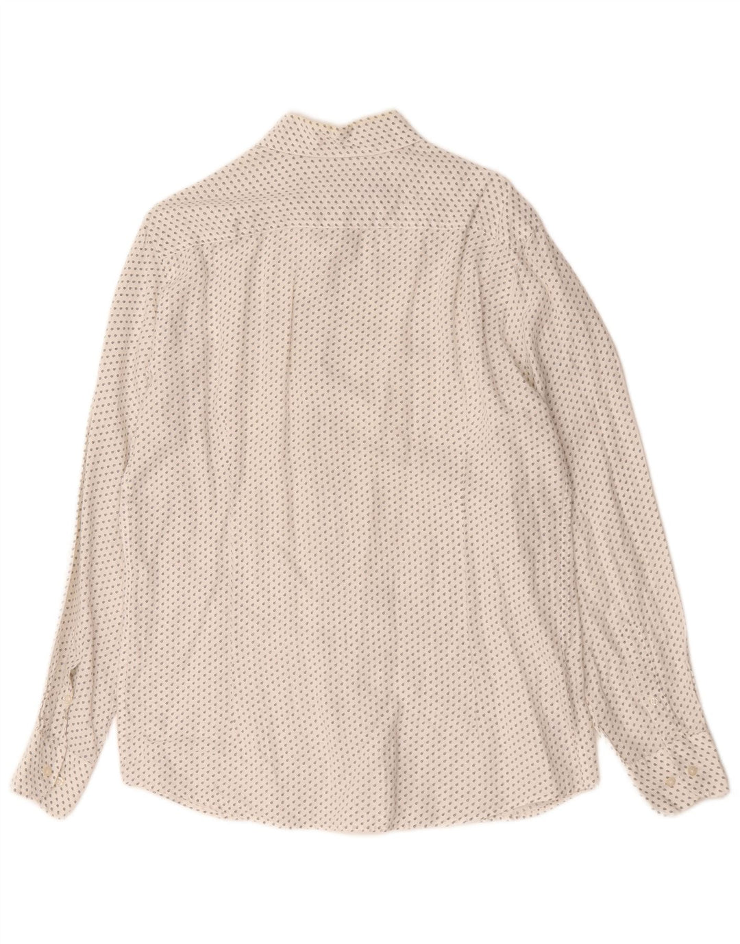 Massimo Dutti Chemise Homme Lin Pois Blanc Moyen