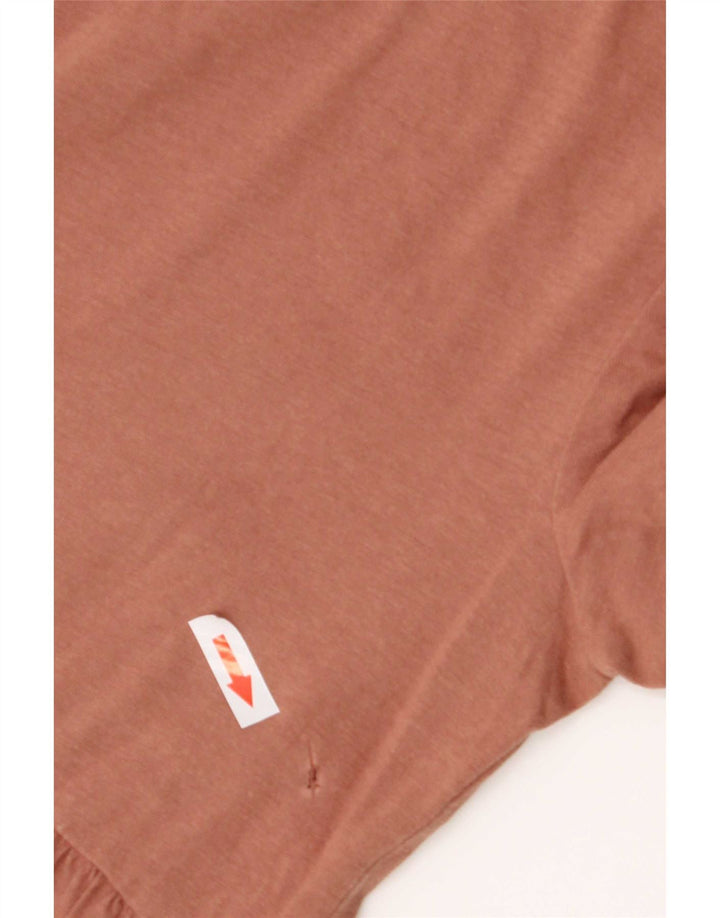 Zara Chemisier à manches courtes pour femme UK 10 Petit Marron