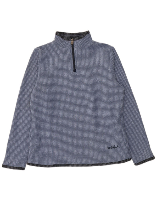 Weird Fish Pull polaire à col zippé pour femme UK 14 Grand Bleu Polyester