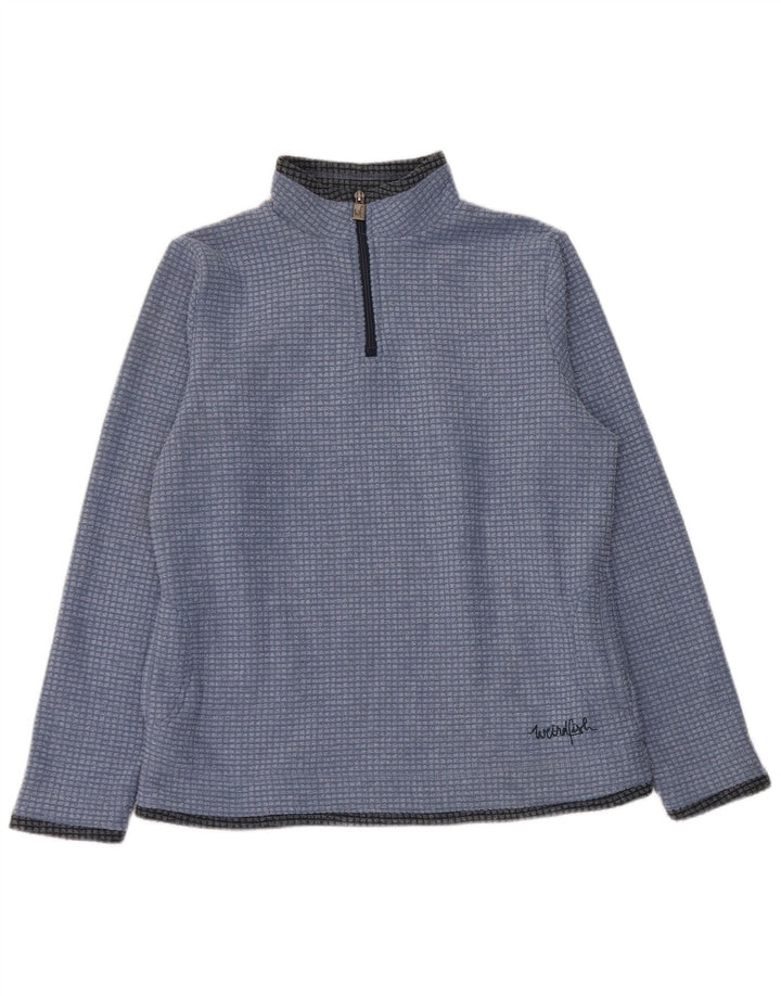 Weird Fish Pull polaire à col zippé pour femme UK 14 Grand Bleu Polyester