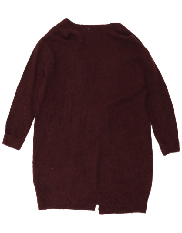 Topshop Cardigan ouvert surdimensionné pour femme UK 8 Small Bordeaux