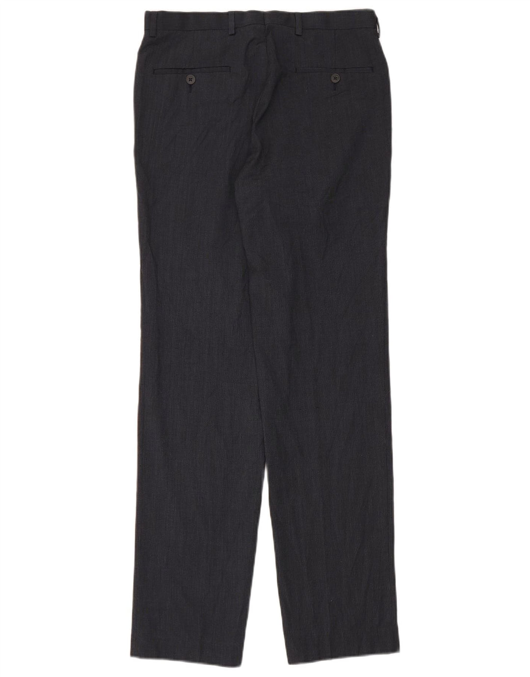Marks & Spencer Pantalon de Costume Droit Homme W30 L33 Bleu Marine Polyester