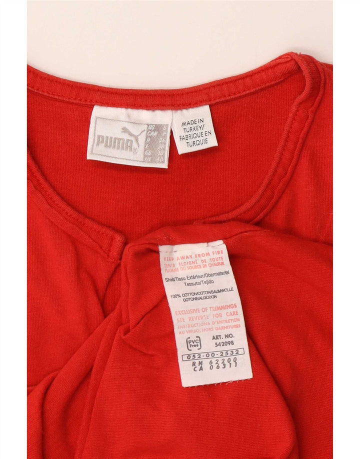 Puma Débardeur graphique pour femme UK 10 Small Rouge Coton
