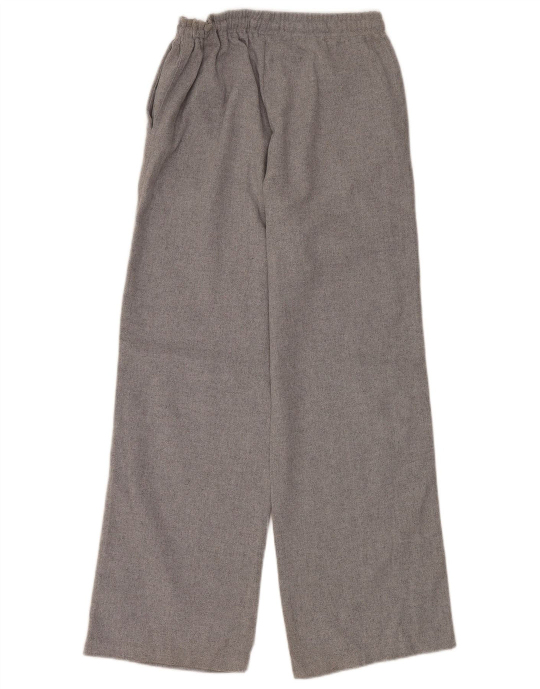 Zara Pantalon décontracté à jambe large pour femme Medium W28 L30 Gris Polyester