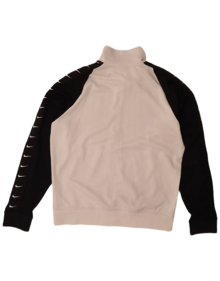 Veste de survêtement graphique Nike pour hommes, grande taille, polyester color block blanc