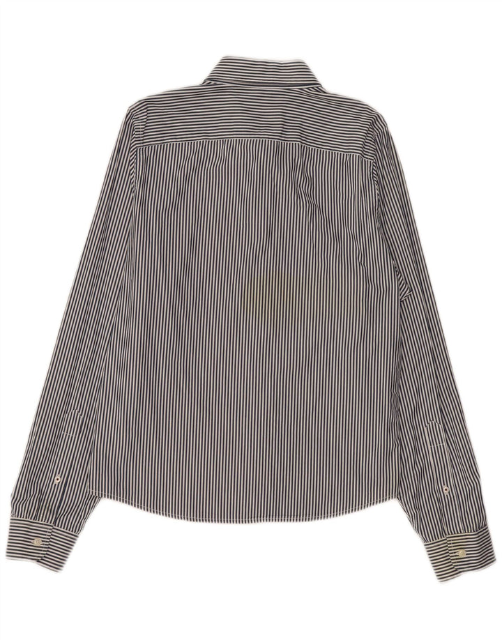 Hollister Chemise Homme XL Bleu Marine Pinstripe Cotton