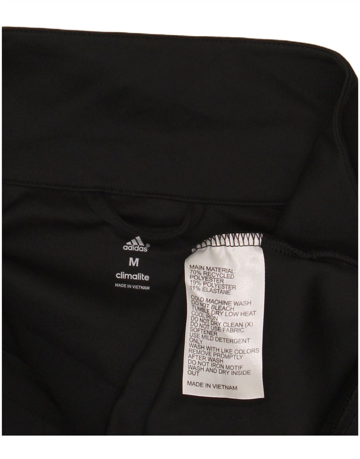 ADIDAS Femmes Climalite Survêtement Top Veste UK 12 Moyen Noir Géométrique