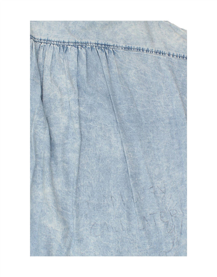 ZARA Womens Oversized Denim Shirt UK 10 Small Blue Vintage Zara and Second-Hand Zara from Messina Hembry 