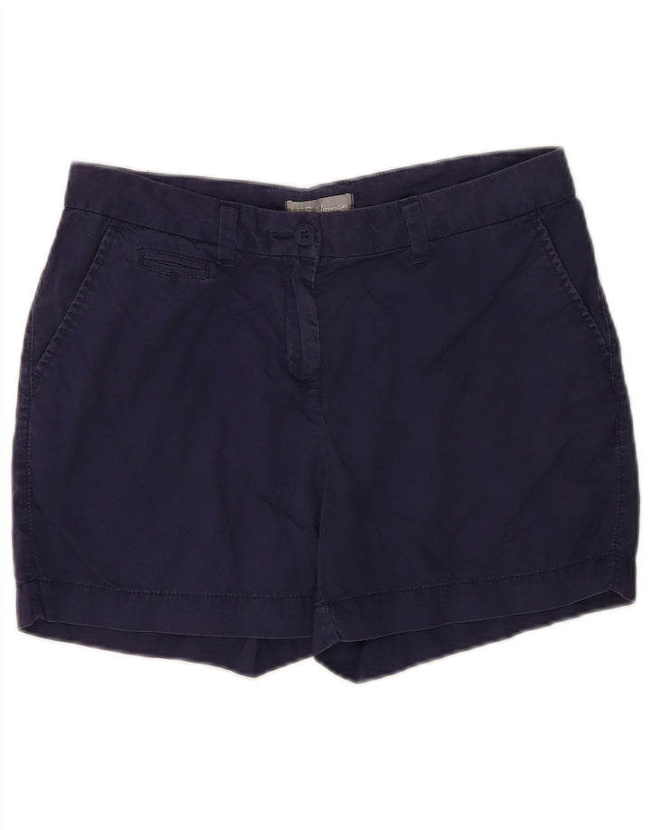 MARKS & SPENCER Short Chino Femme UK 12 Moyen W30 Bleu Marine Coton