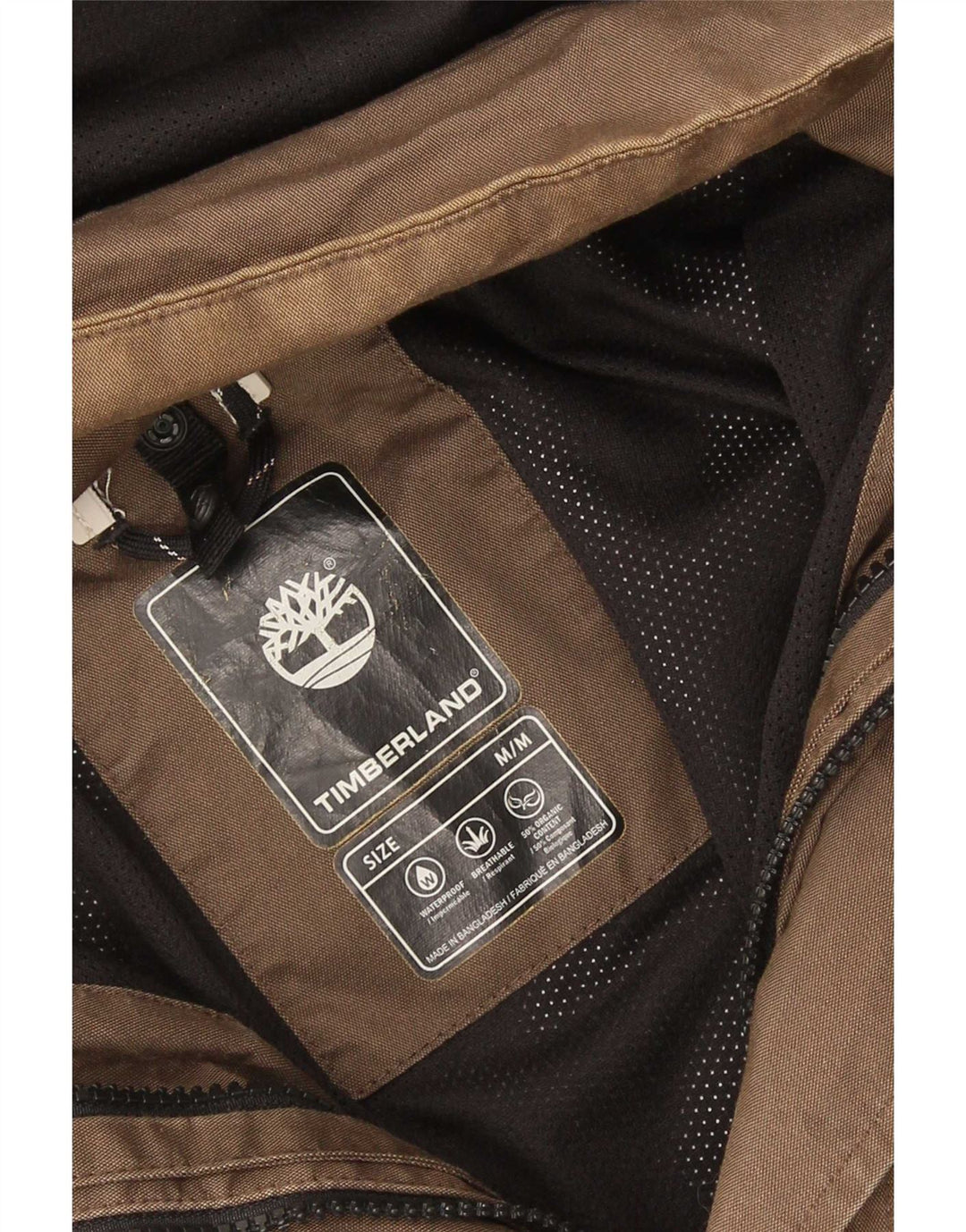 Timberland Veste de pluie à capuche pour homme UK 38 Marron moyen