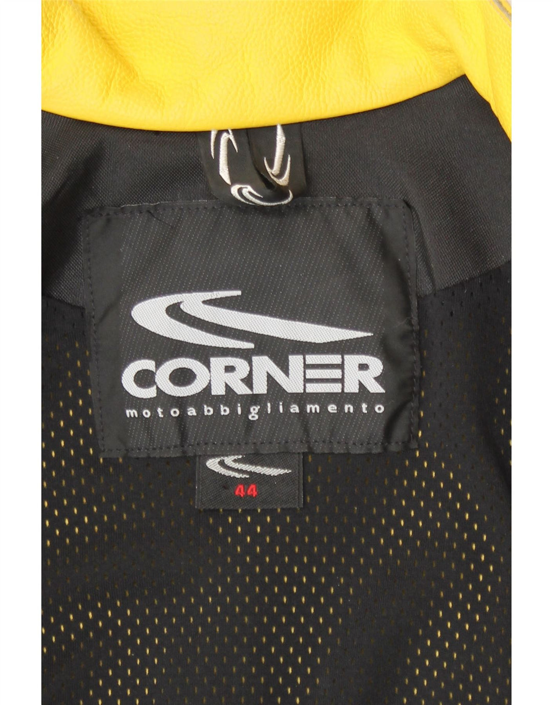 Veste de motard en cuir pour femme Corner IT 44 Cuir jaune moyen