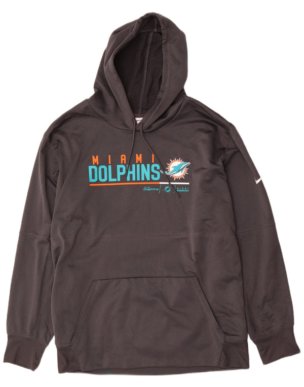 Nike Pull à capuche graphique Miami Dolphins pour homme 3XL Gris Polyester