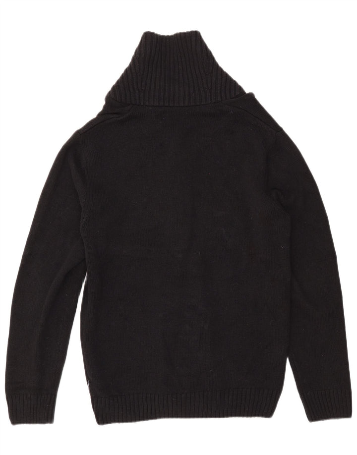 CHAPS Pull Cardigan Homme Petit Noir Fair Isle Coton