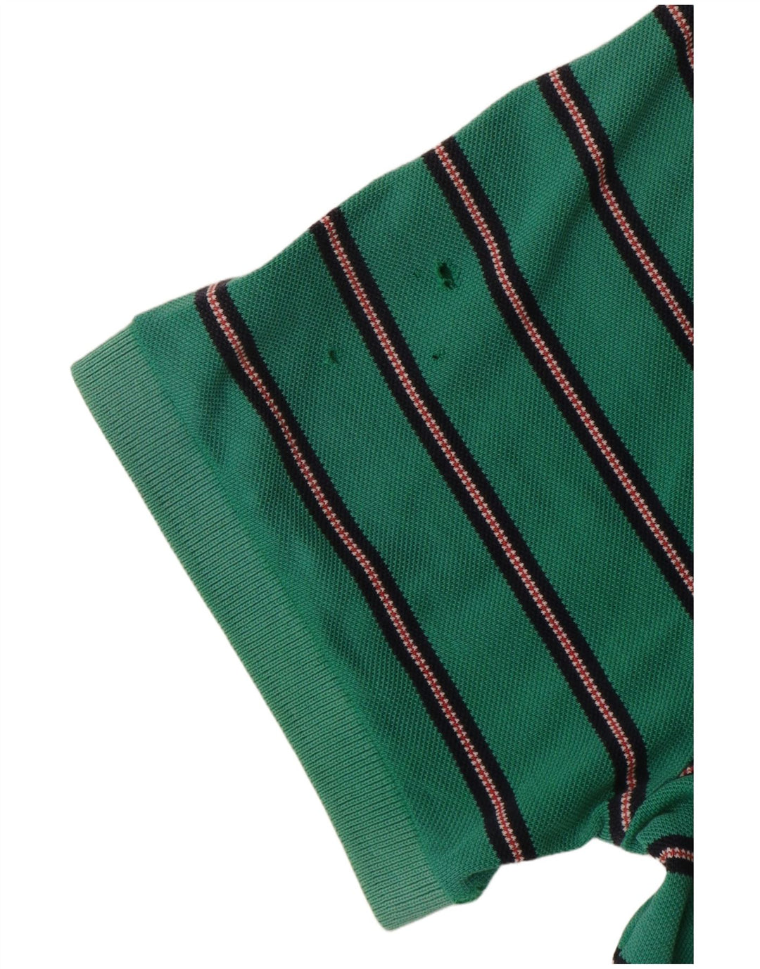 Fred Perry Polo Homme Vert Moyen Rayé Coton