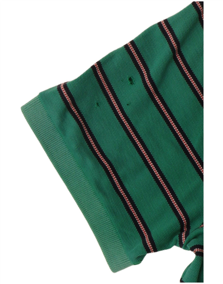 Fred Perry Polo Homme Vert Moyen Rayé Coton