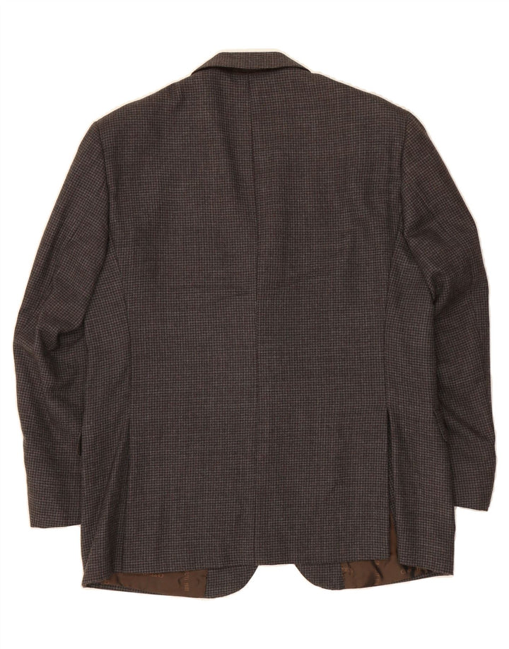 CERRUTI 1881 Mens 2 Button Blazer Jacket IT 52 XL Brown Houndstooth Wool Vintage Cerruti 1881 and Second-Hand Cerruti 1881 from Messina Hembry 