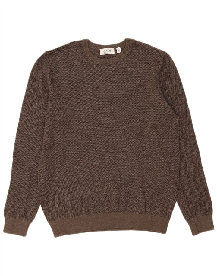 Calvin Klein Pull à col rond pour homme Gris moyen